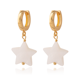 White star hoops forgyldt